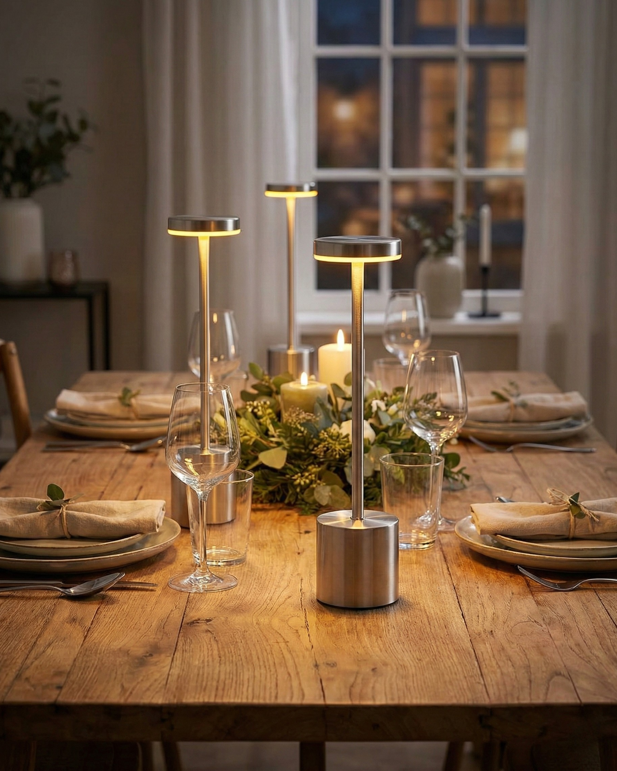 Lampe de restaurant sans Fil couleur argent| NOVA korvenstudio