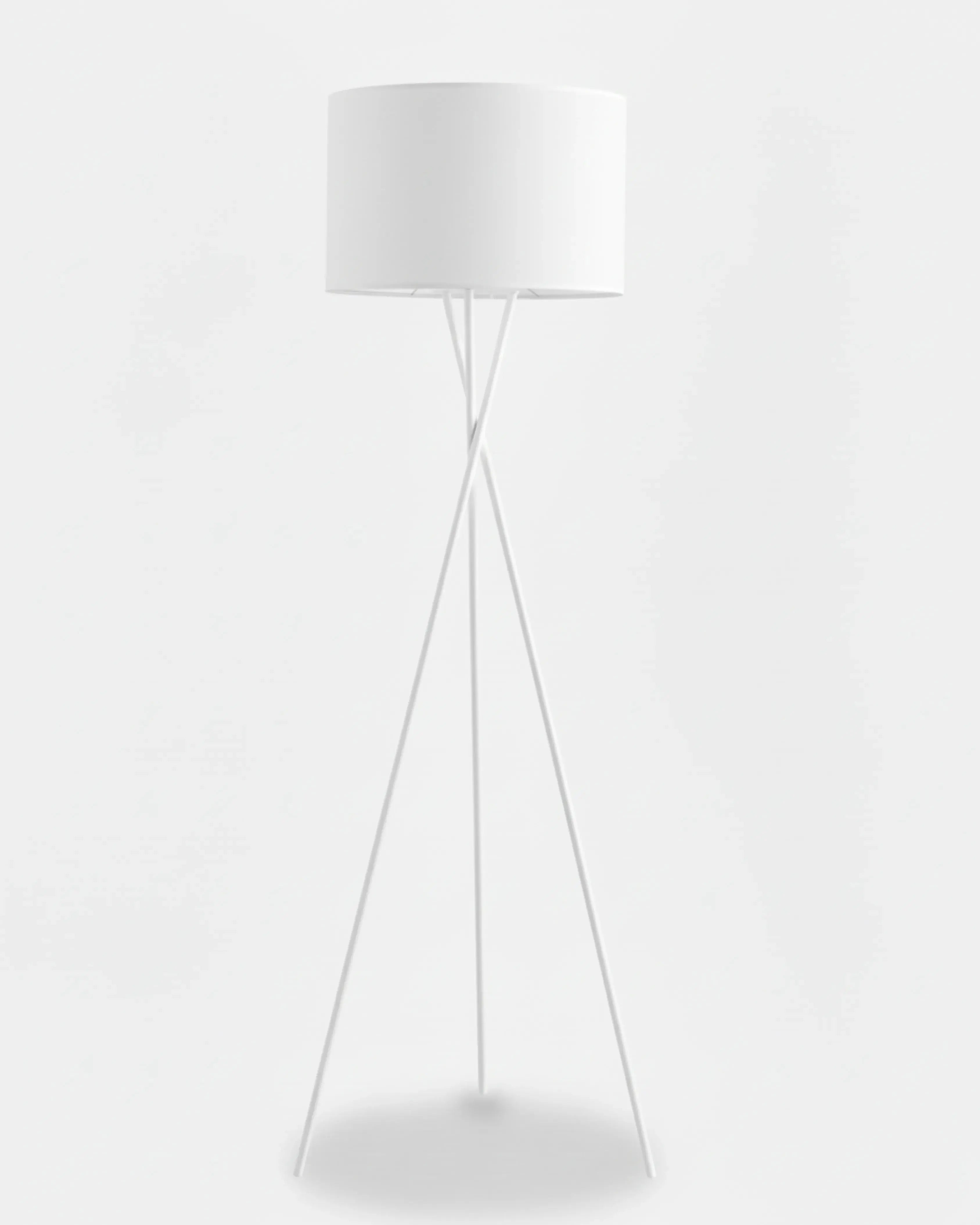 Lampadaire, lampe sur pied blanc, modèle noma par Korven Studio.