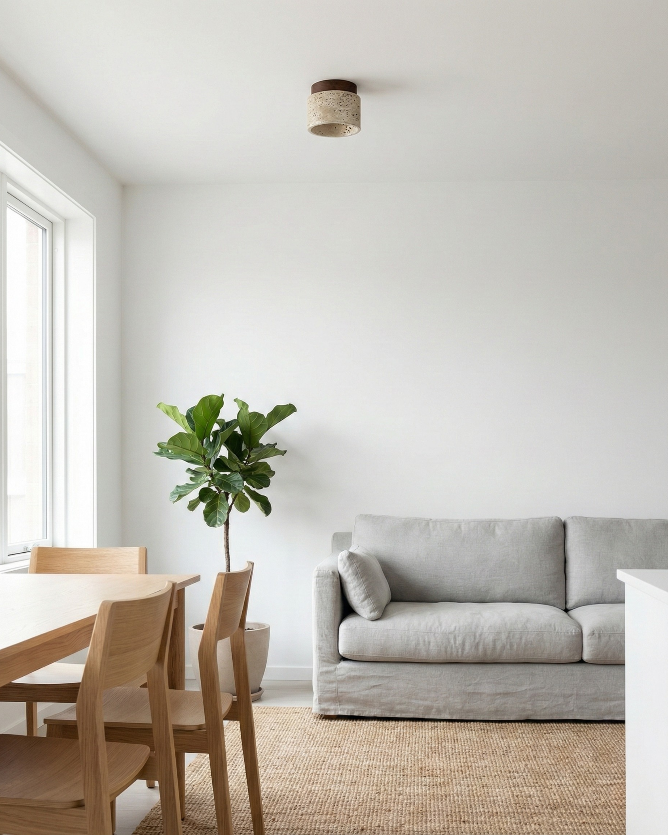 Plafonnier en travertin | VERTIN Korven studio