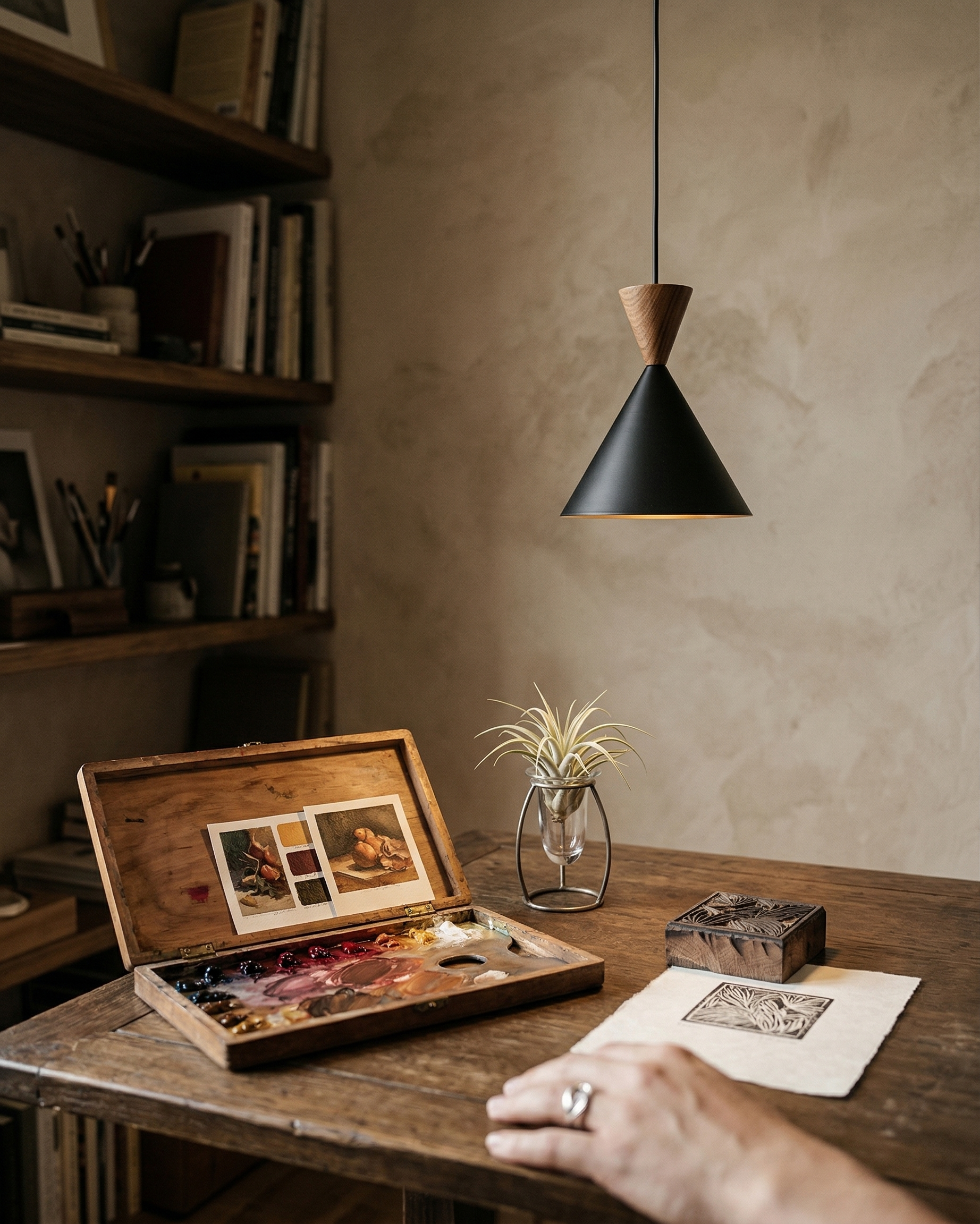 Suspension bois wabi sabi | SOVA Korven studio