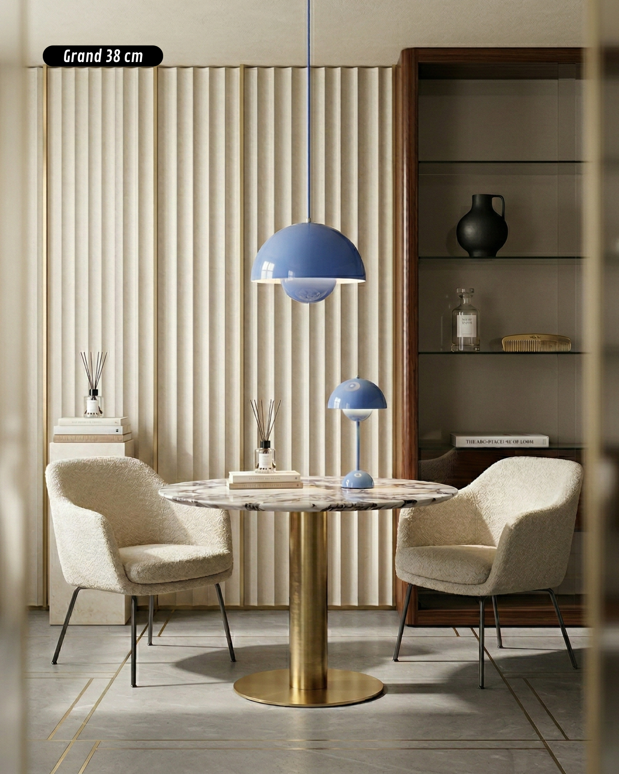 Suspension design Nedo bleu métal style scandinave par korven studio moderne.