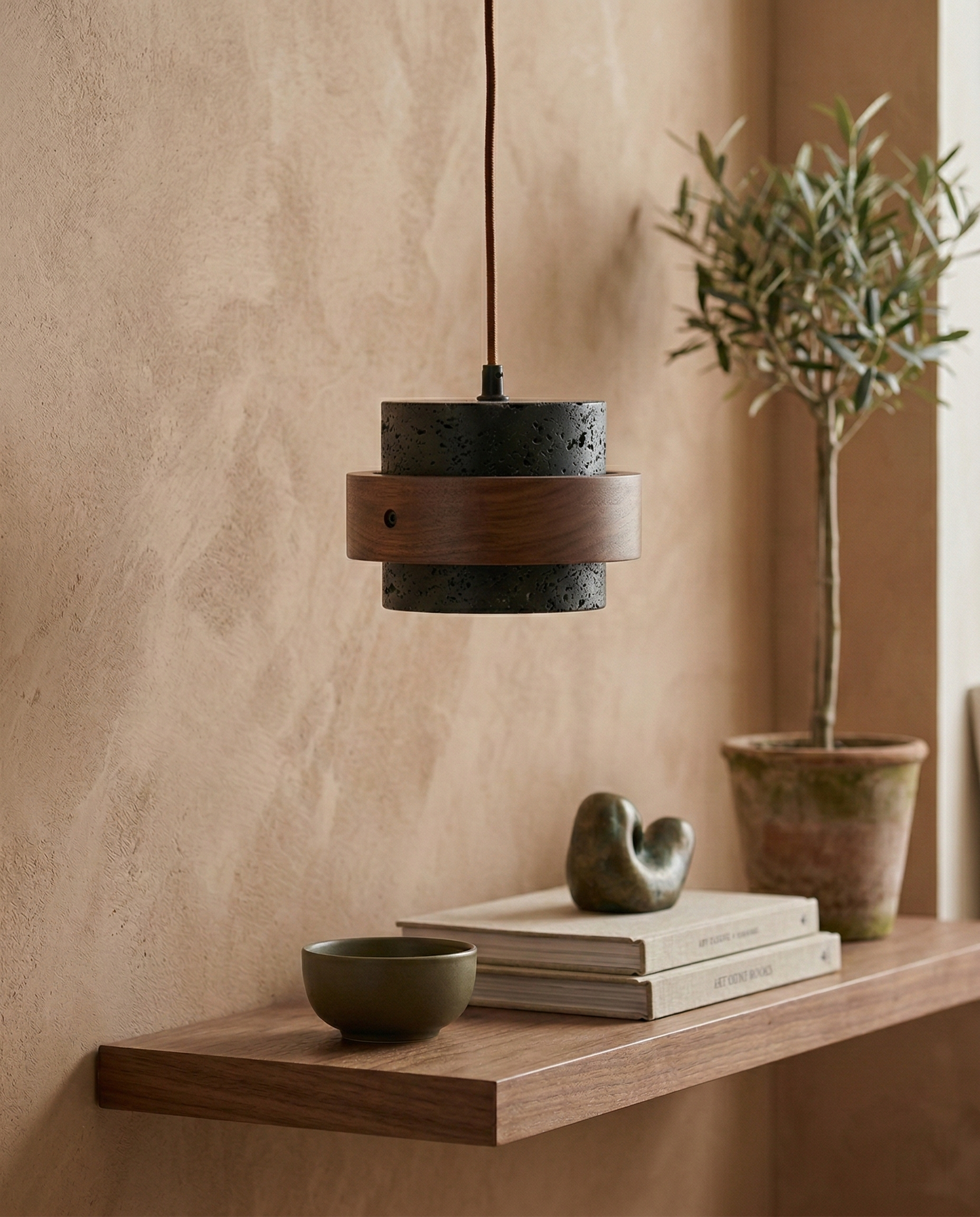 Suspension travertin kotor wabi sabi par korven studio